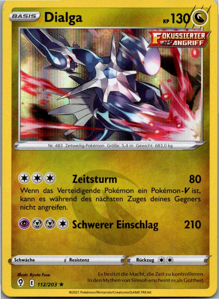 Dialga 112/203 Drachenwandel – Vorderseite