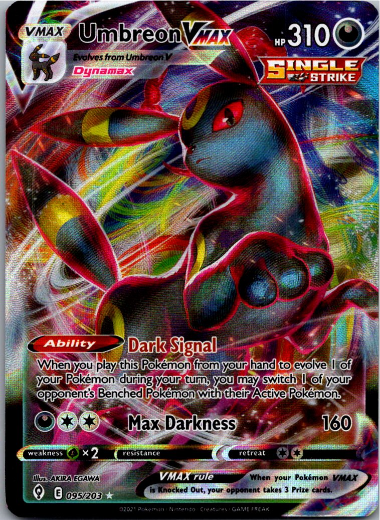 Umbreon VMAX Nachtara VMAX 095/203 Drachenwandel – Vorderseite