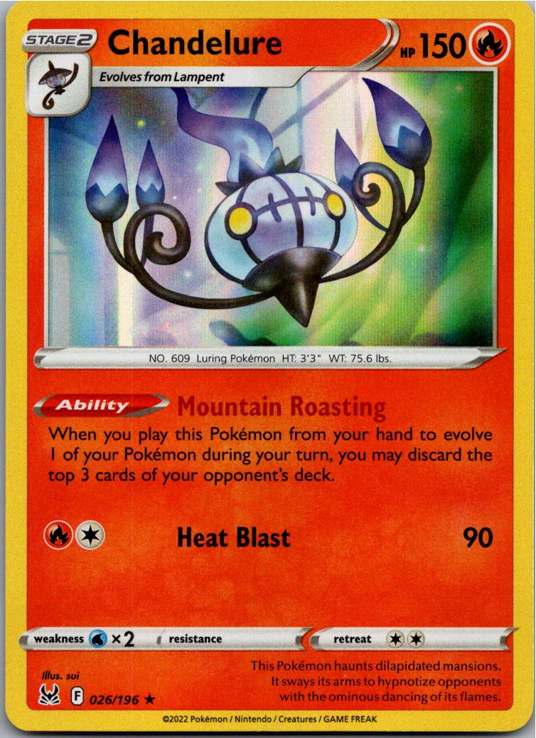 Chandelure Skelabra 026/196 Verlorener Ursprung – Vorderseite