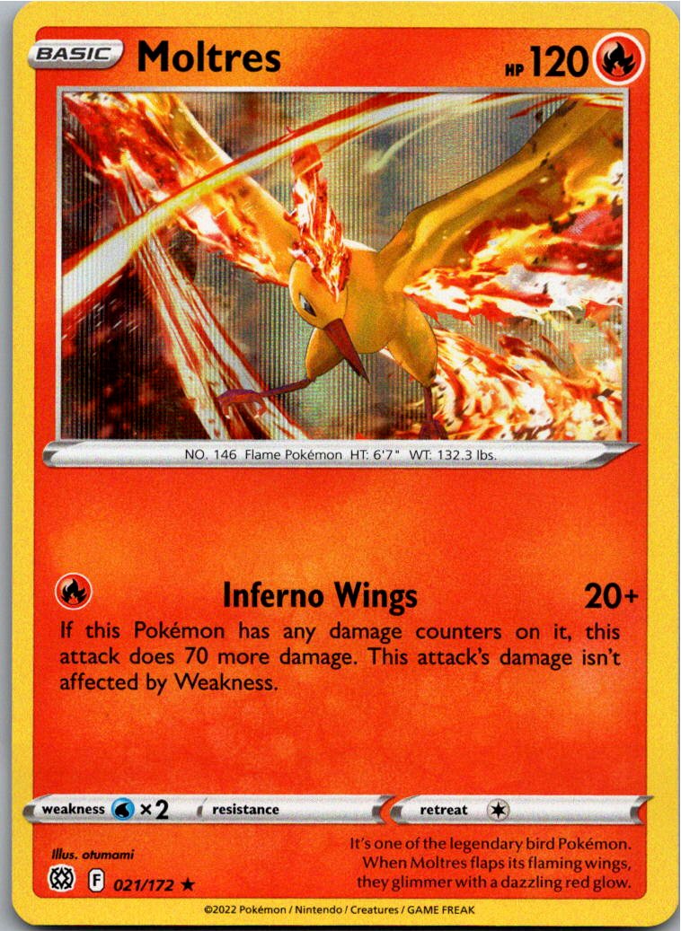 Moltres Lavados 021/172 Strahlende Sterne – Vorderseite