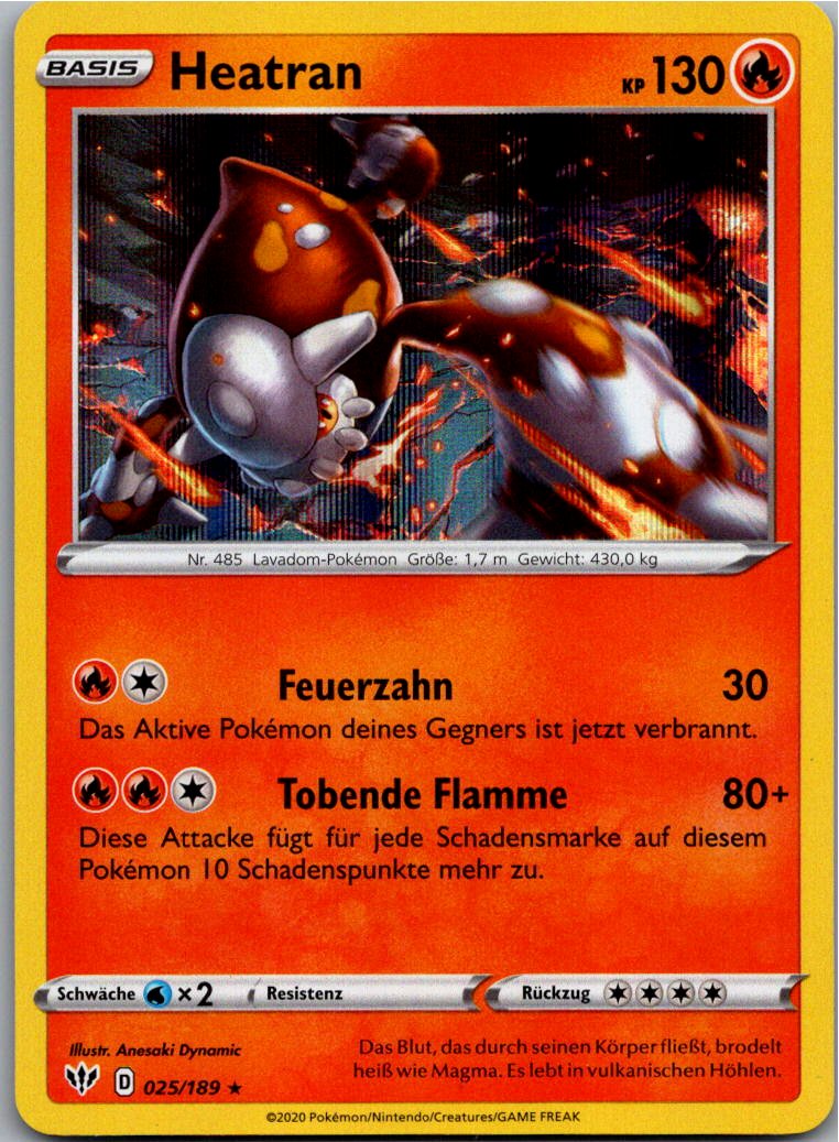 Heatran 025/189 Flammende Finsternis – Vorderseite