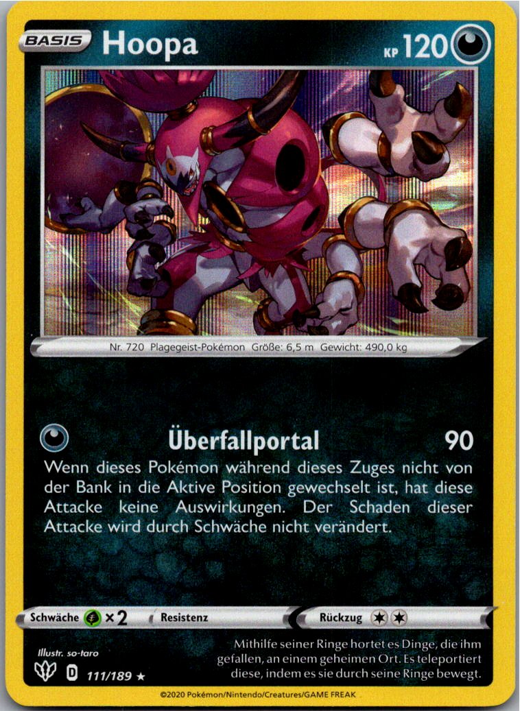 Hoopa 111/189 Flammende Finsternis – Vorderseite