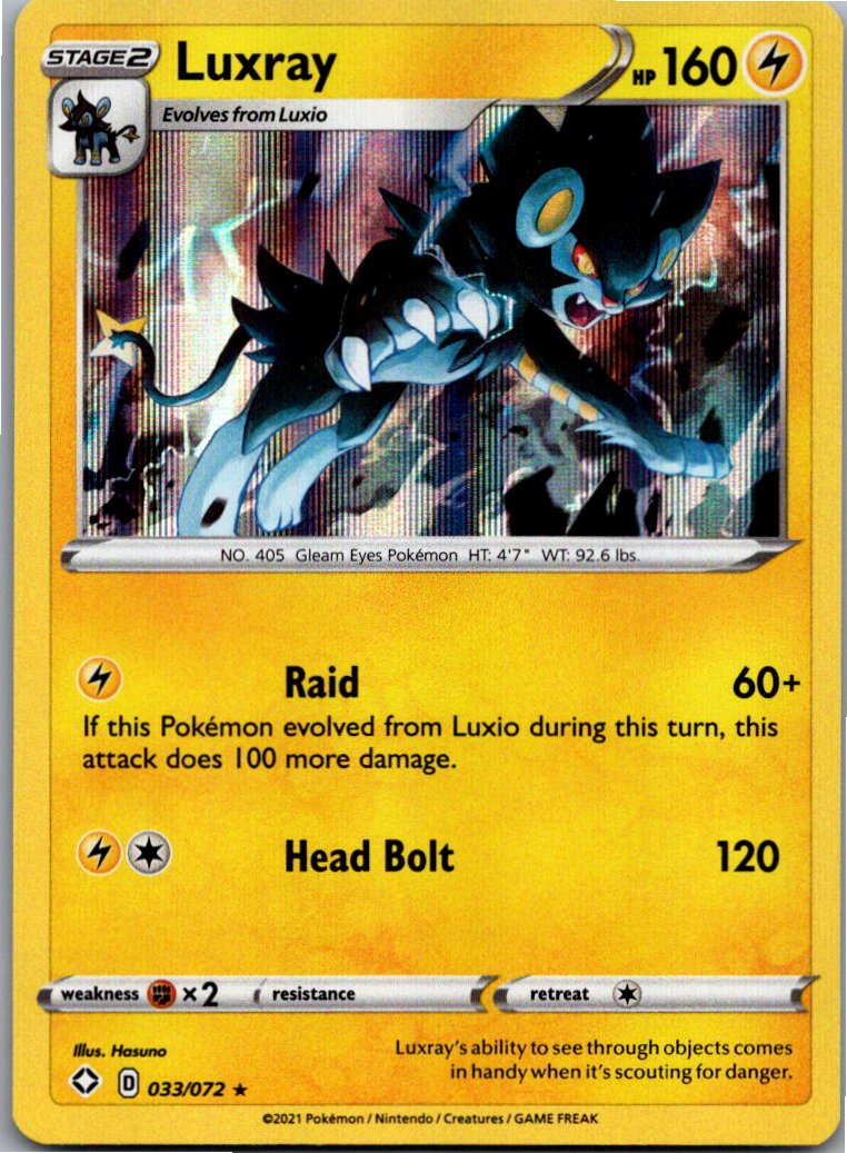 Luxray Luxtra 033/072 Glänzendes Schicksal – Vorderseite