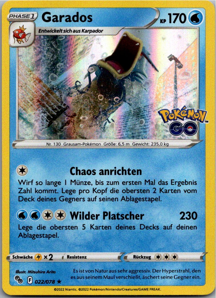 Garados 022/078 Pokémon GO – Vorderseite