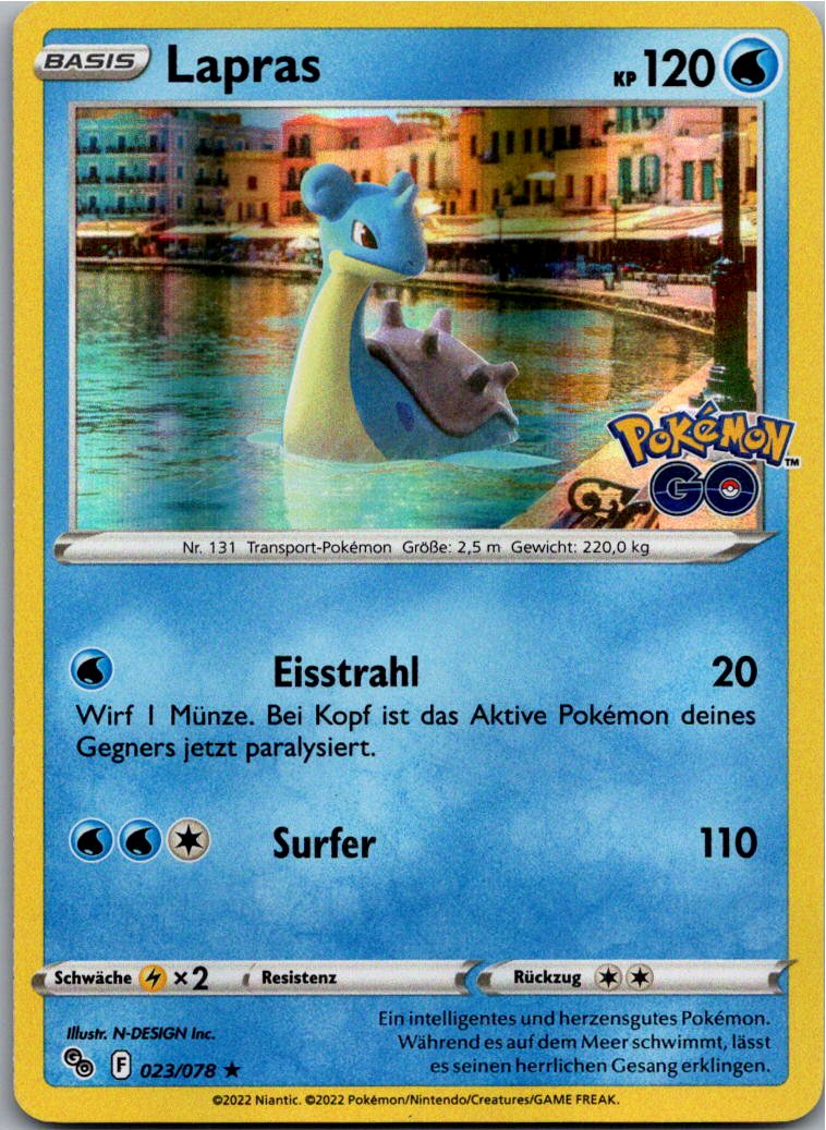 Lapras 023/078 Pokémon GO – Vorderseite