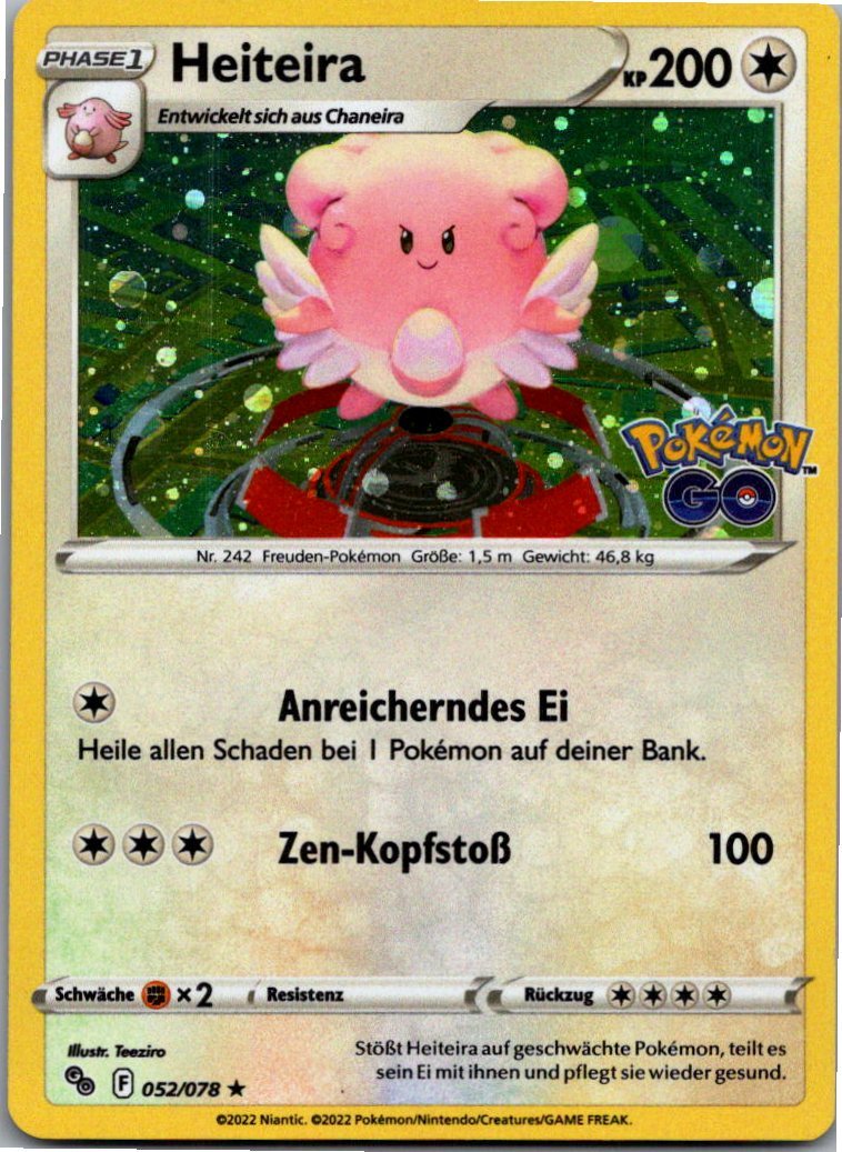 Heiteira 052/078 Pokémon GO – Vorderseite
