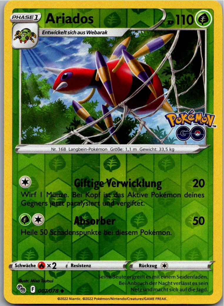 Ariados 007/078 Pokémon GO – Vorderseite