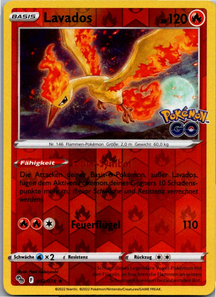 Lavados 012/078 Pokémon GO – Vorderseite