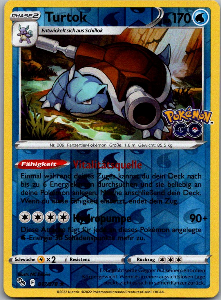 Turtok 017/078 Pokémon GO – Vorderseite