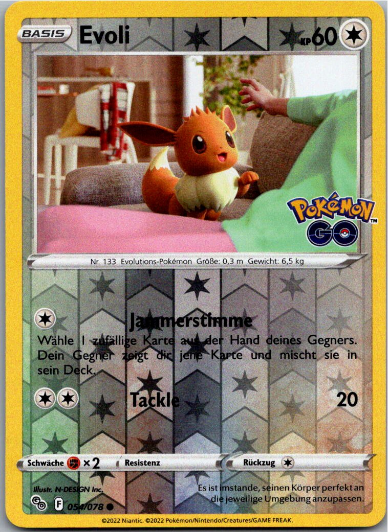 Evoli 054/078 Pokémon GO – Vorderseite