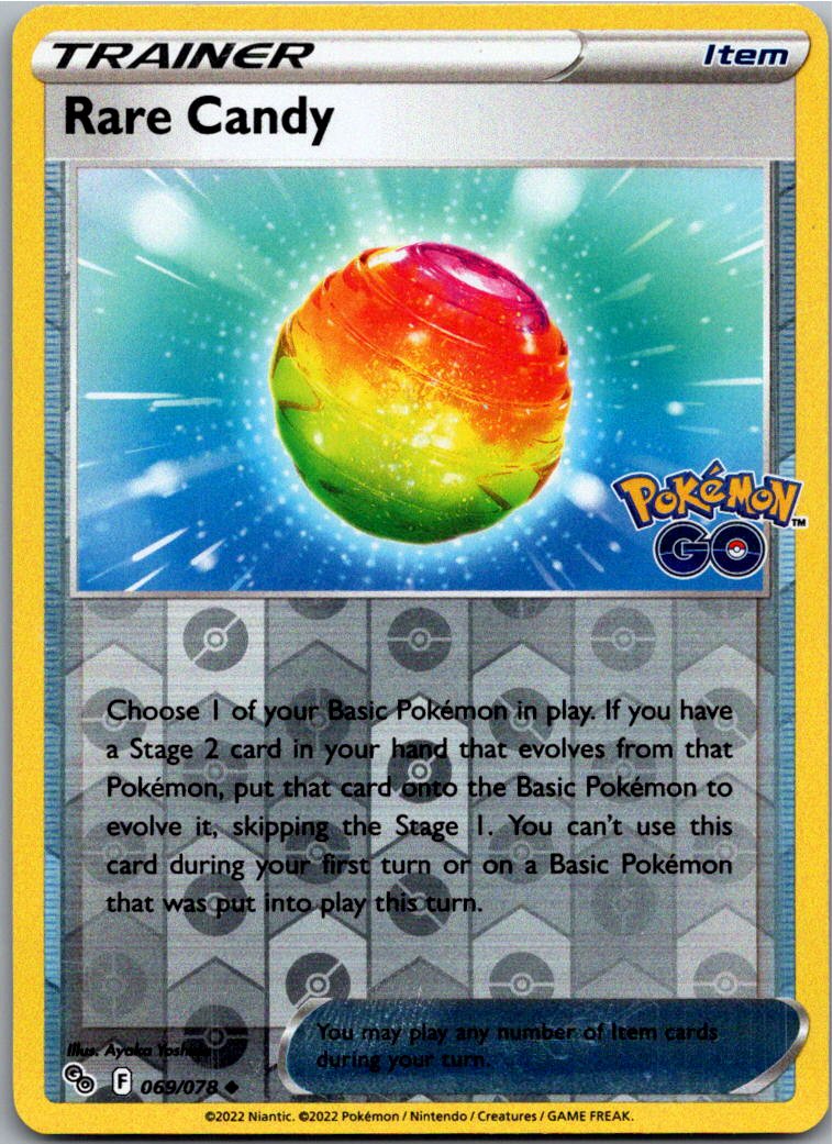 Rare Candy Sonderbonbon 069/078 Pokémon GO – Vorderseite