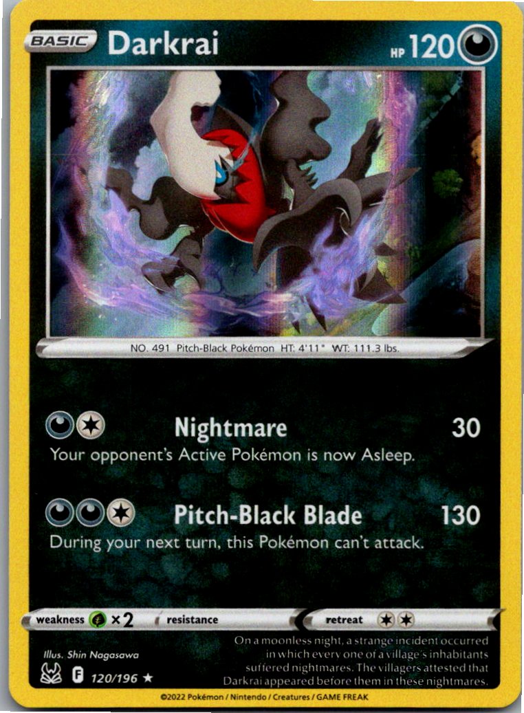 Darkrai 120/196 Verlorener Ursprung – Vorderseite