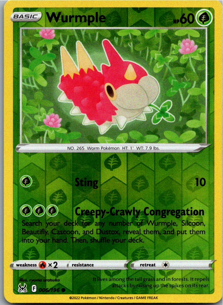 Wurmple Waumpel 006/196 Verlorener Ursprung – Vorderseite