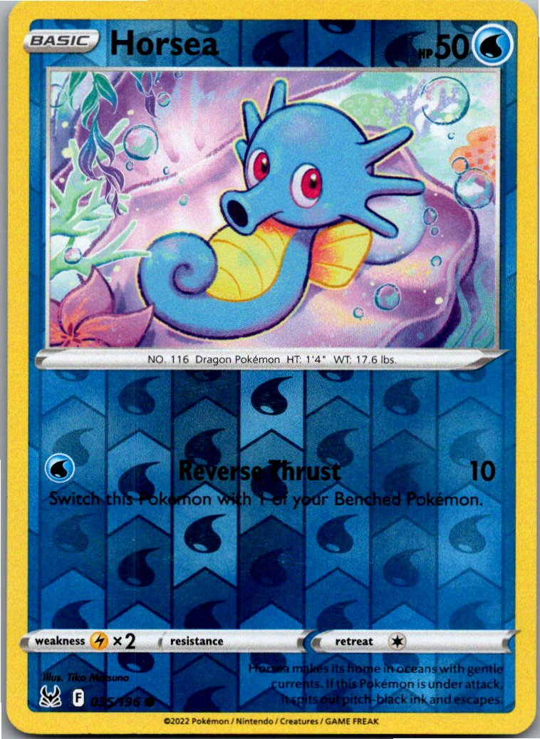 Horsea Seeper 035/196 Verlorener Ursprung – Vorderseite