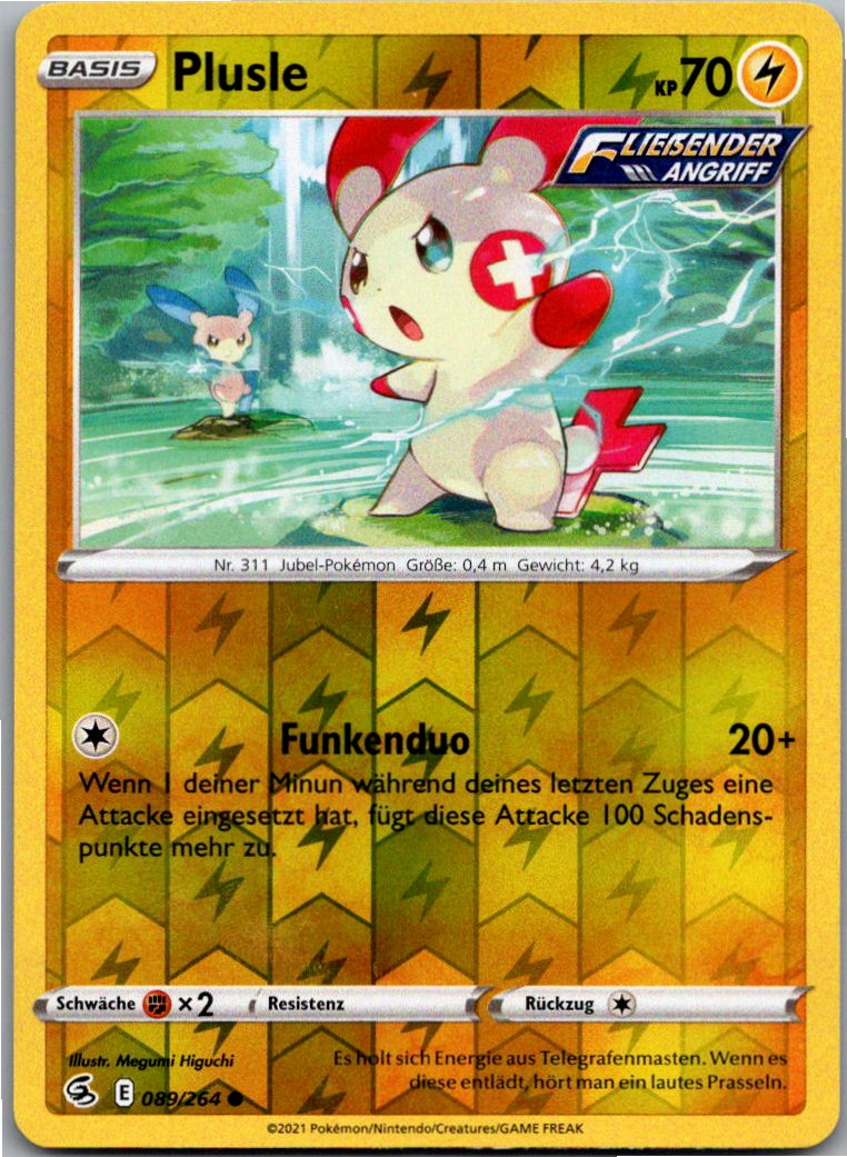 Plusle 089/264 Fusionsangriff – Vorderseite