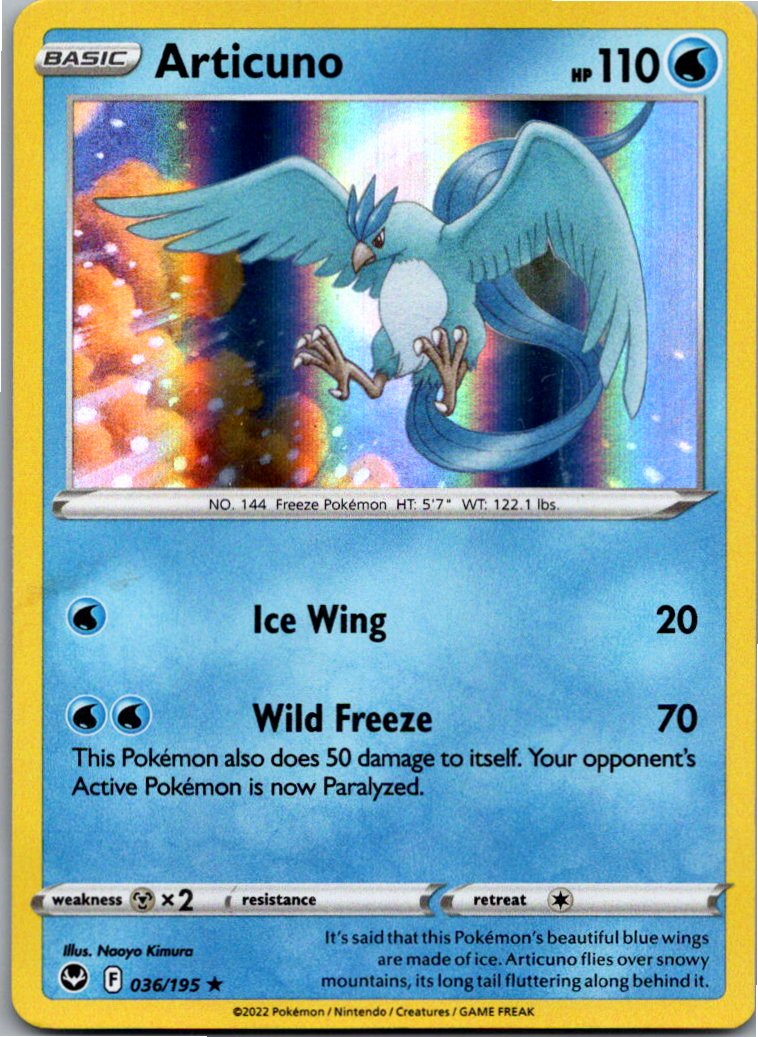 Articuno Arktos 036/195 Silberne Sturmwinde – Vorderseite