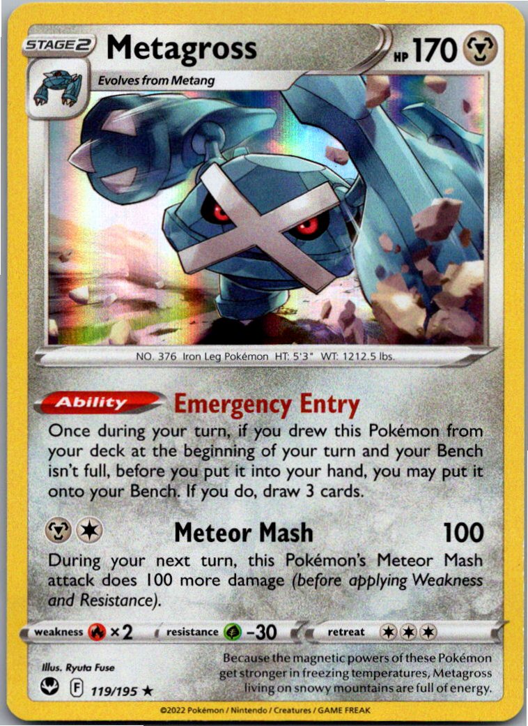 Metagross 119/195 Silberne Sturmwinde – Vorderseite