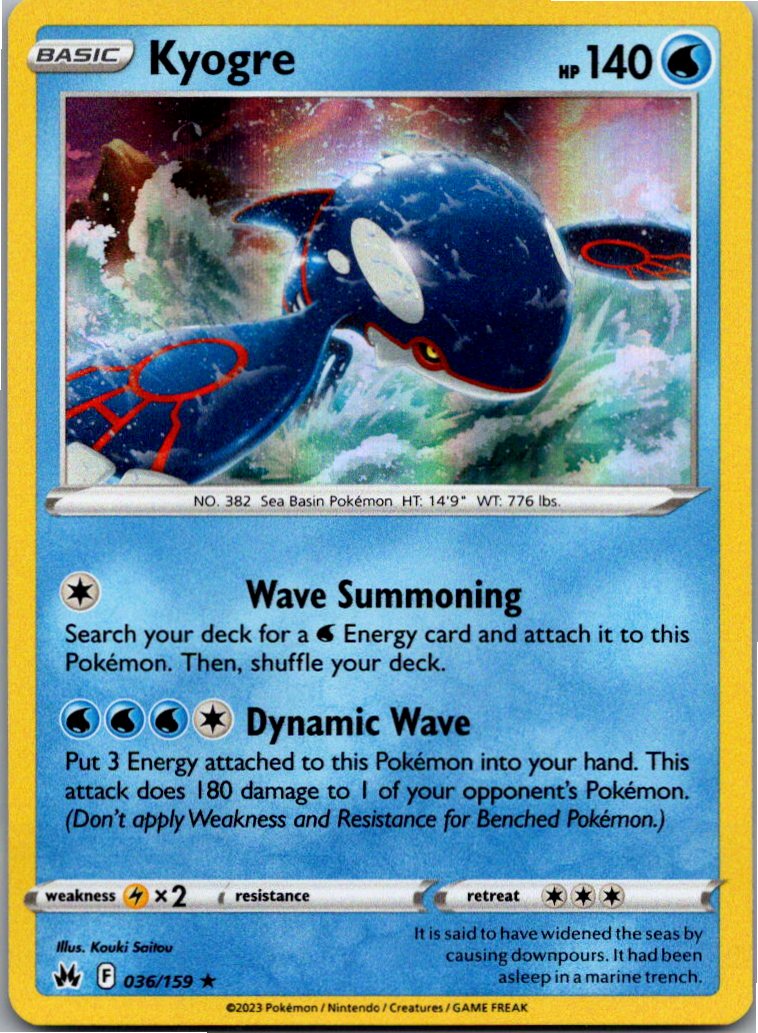 Kyogre 036/159 Zenit der Könige – Vorderseite