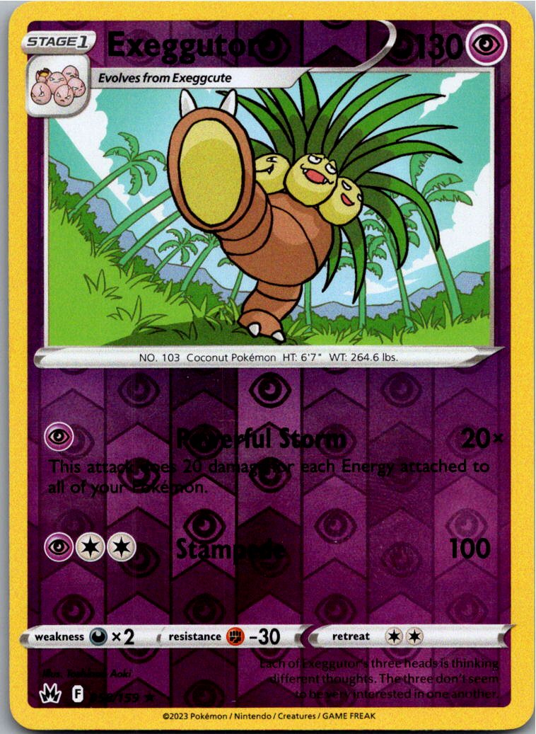Exeggutor Kokowei 058/159 Zenit der Könige – Vorderseite