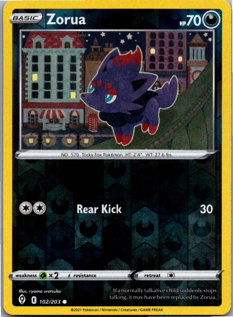 Zorua 102/203 Drachenwandel – Vorderseite