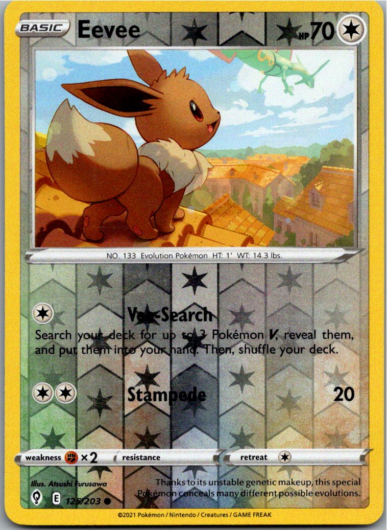 Eevee Evoli 125/203 Drachenwandel – Vorderseite