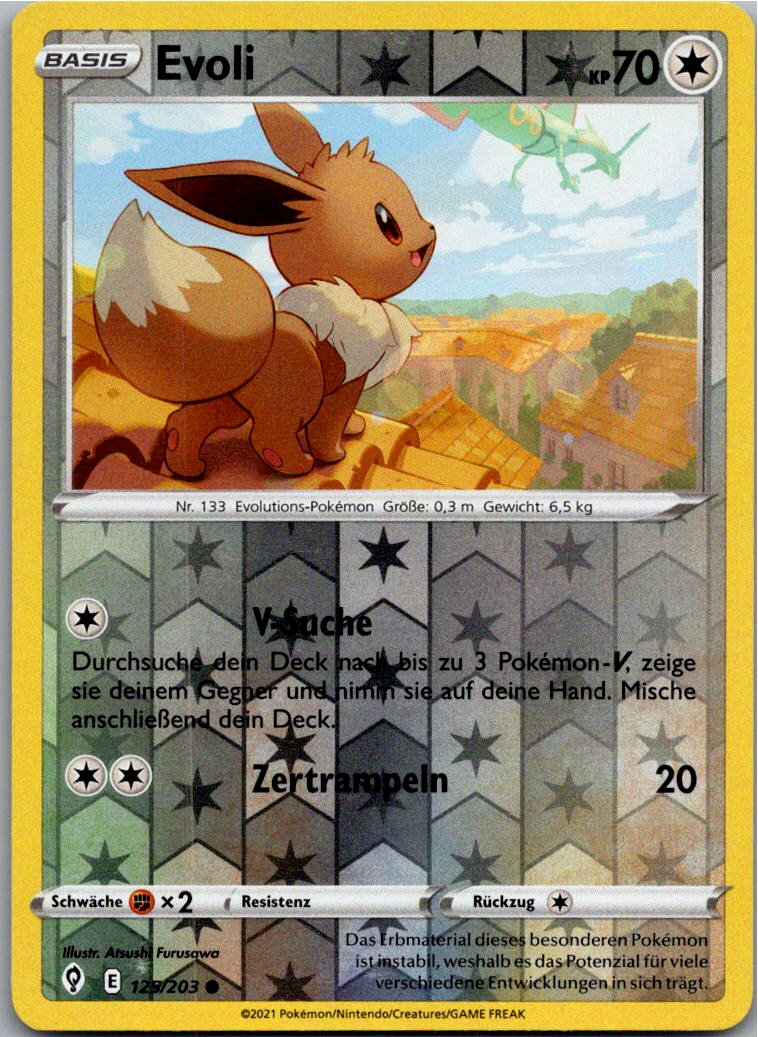 Evoli 125/203 Drachenwandel – Vorderseite