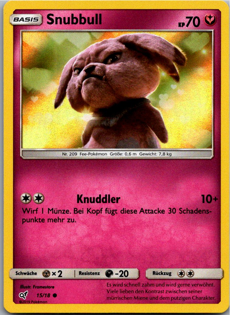 Snubull 15/18 Meisterdetektiv Pikachu – Vorderseite
