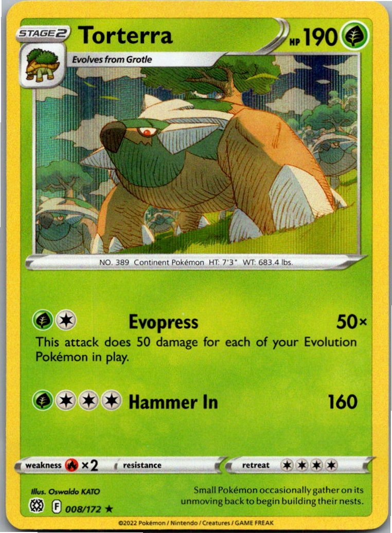 Torterra Chelterrar 008/172 Strahlende Sterne – Vorderseite