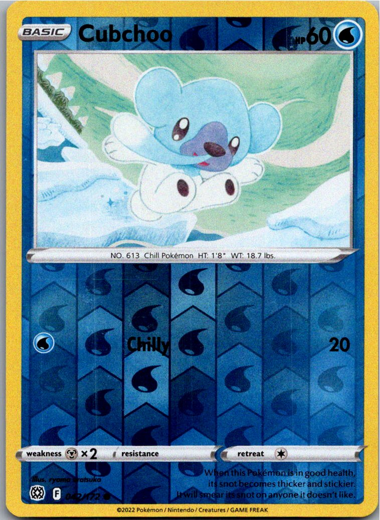 Cubchoo Petznief 042/172 Strahlende Sterne – Vorderseite
