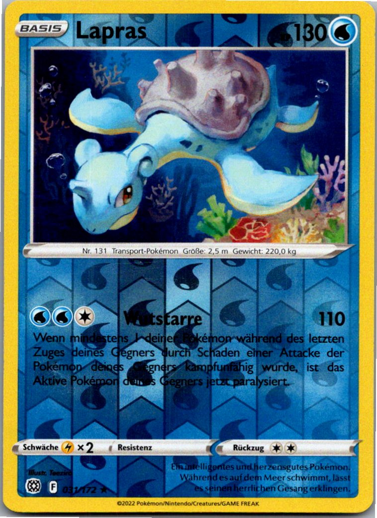 Lapras 031/172 Strahlende Sterne – Vorderseite