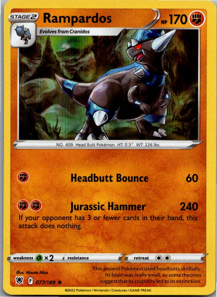 Rampardos Rameidon 077/189 Astralglanz – Vorderseite