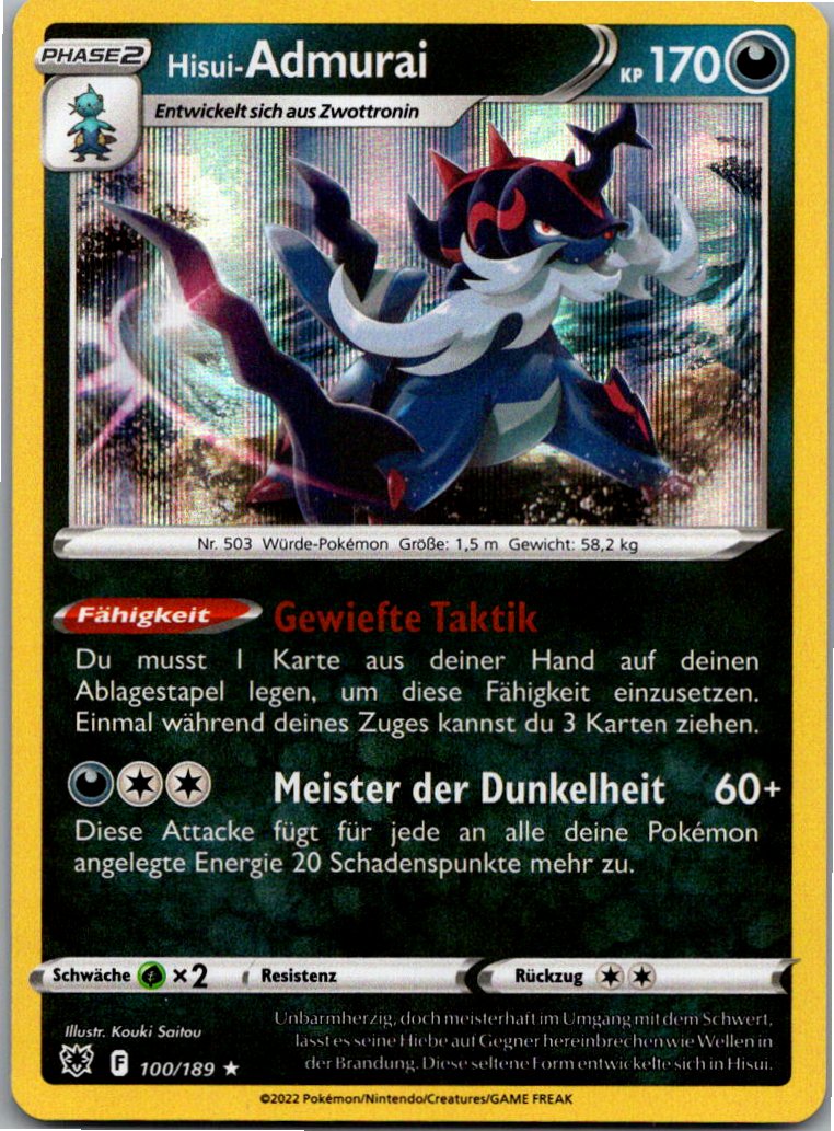Hisui-Admurai 100/189 Astralglanz – Vorderseite