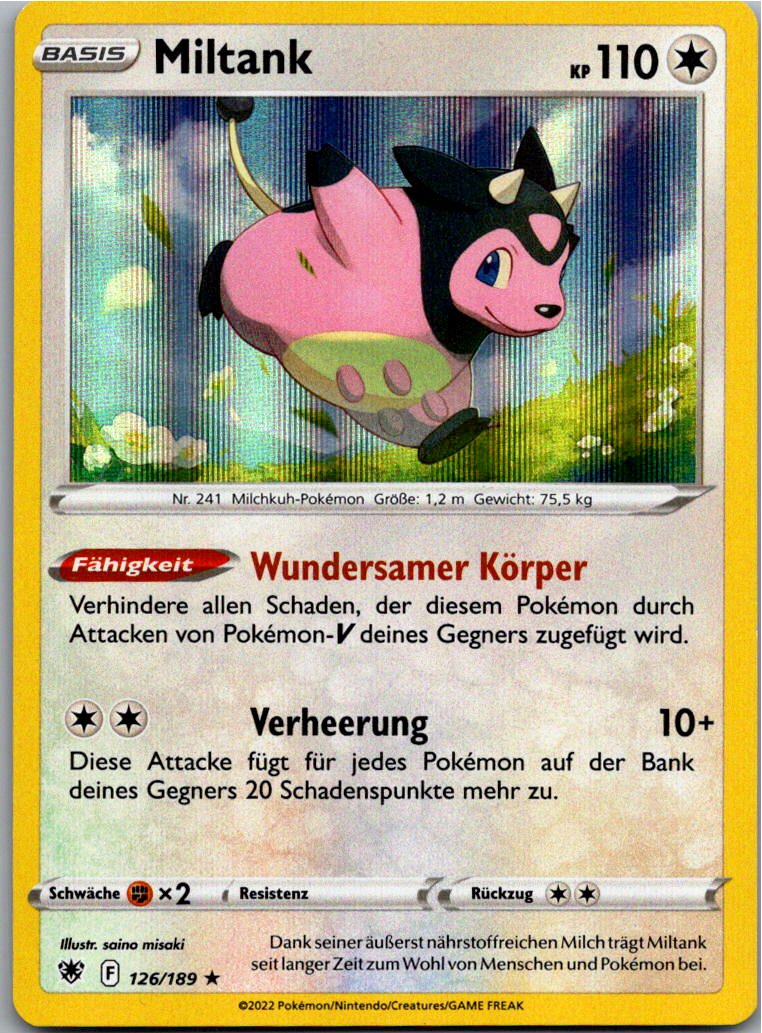 Miltank 126/189 Astralglanz – Vorderseite