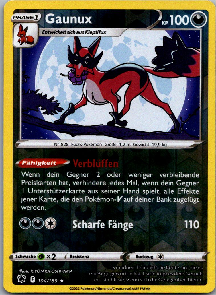 Gaunux 104/189 Astralglanz – Vorderseite