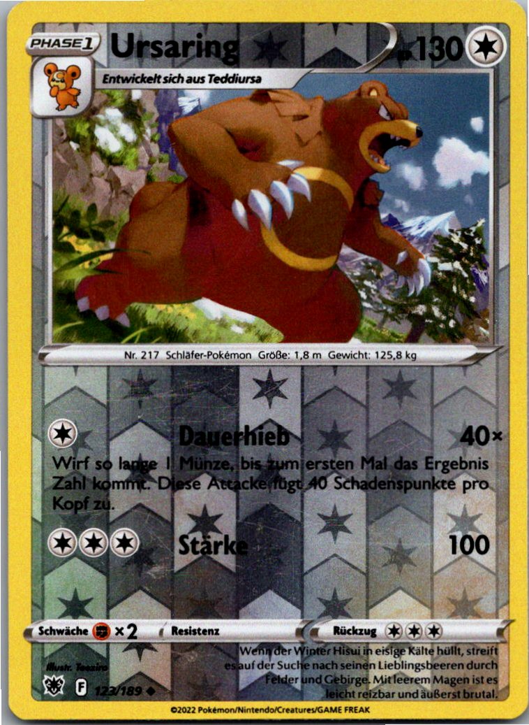 Ursaring 123/189 Astralglanz – Vorderseite