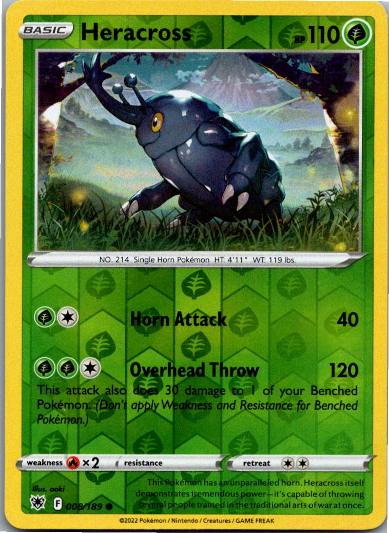 Heracross Skaraborn 008/189 Astralglanz – Vorderseite