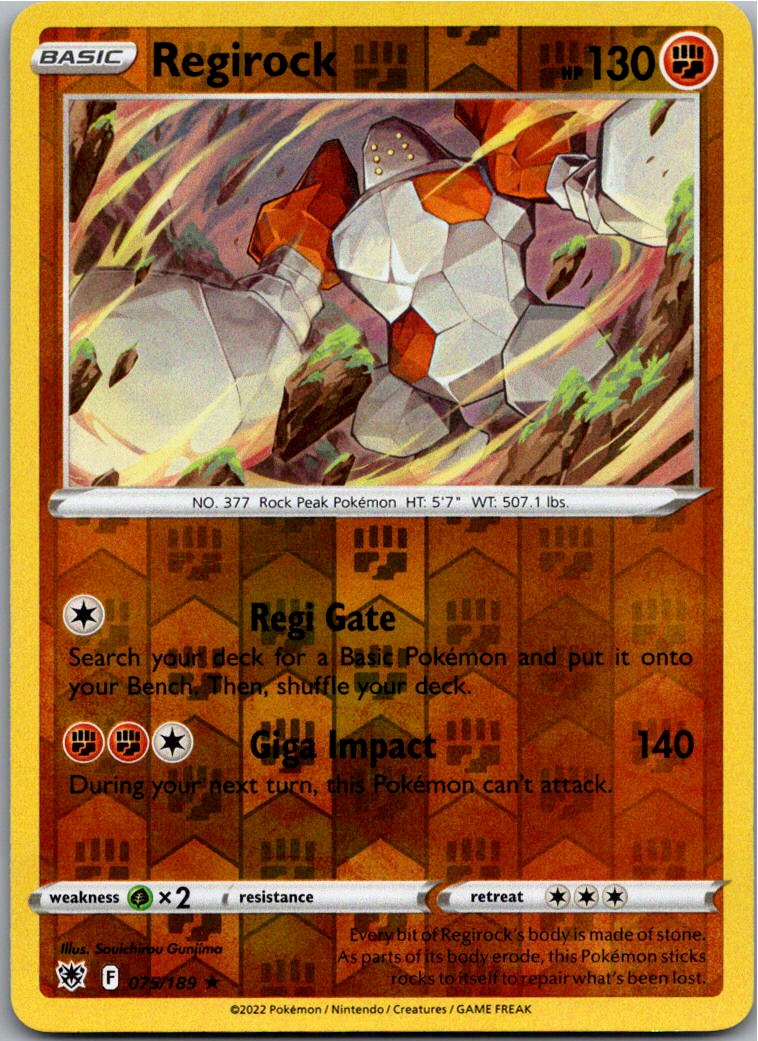 Regirock 075/189 Astralglanz – Vorderseite