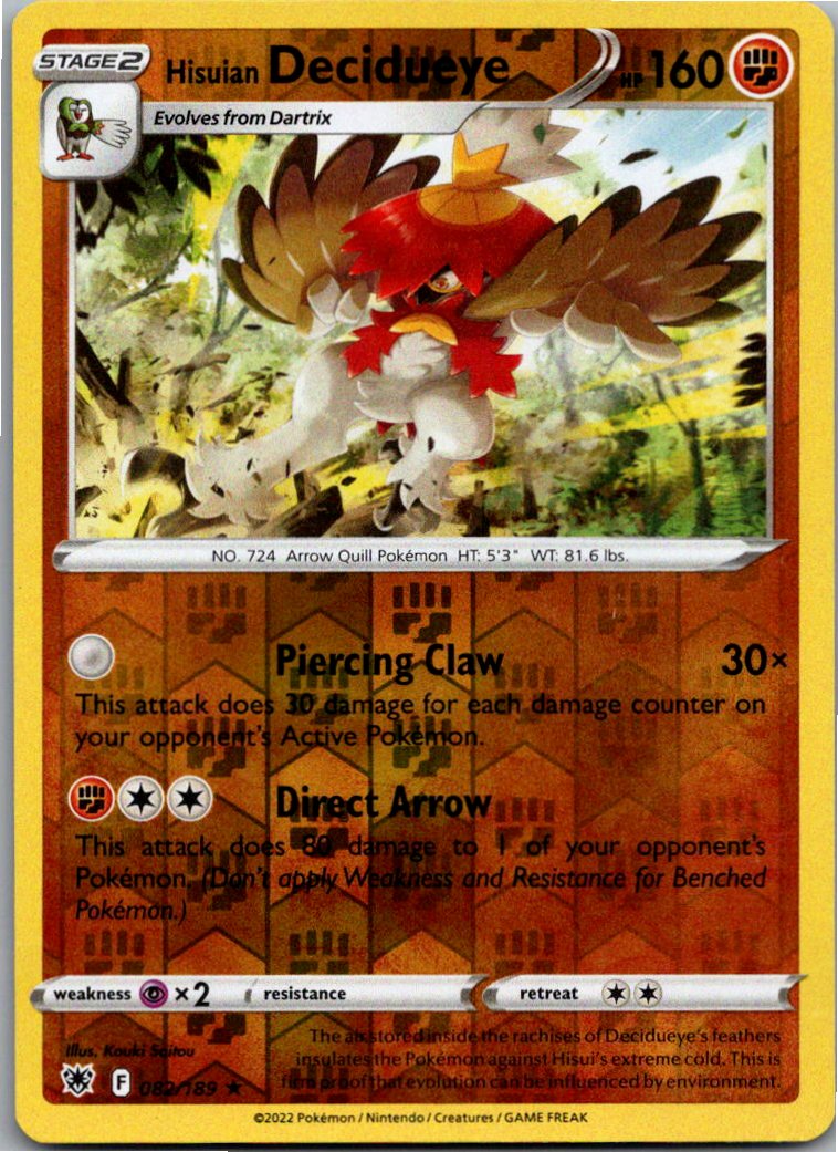 Hisuian Decidueye 082/189 Astralglanz – Vorderseite