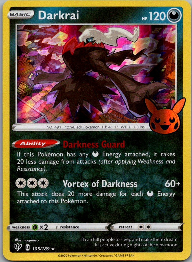 Darkrai 105/189 Flammende Finsternis – Vorderseite