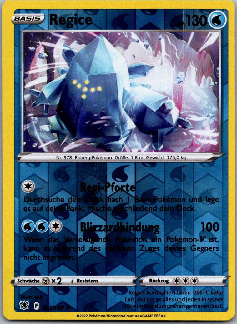 Regice 037/189 Astralglanz – Vorderseite