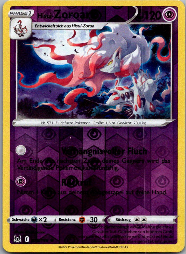 Hisui-Zoroark 076/196 Verlorener Ursprung – Vorderseite