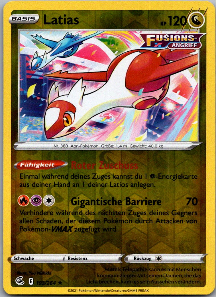 Latias 193/264 Fusionsangriff – Vorderseite