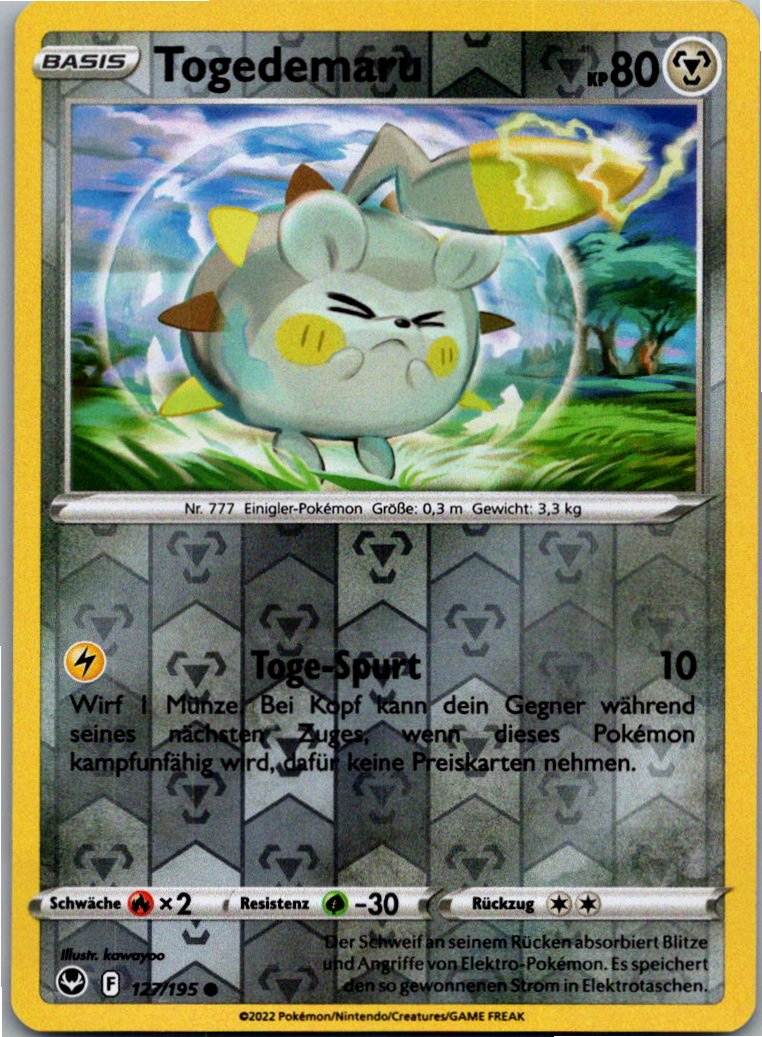Togedemaru 127/195 Silberne Sturmwinde – Vorderseite