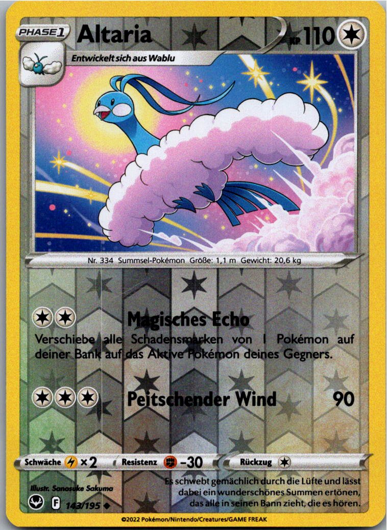 Altaria 143/195 Silberne Sturmwinde – Vorderseite