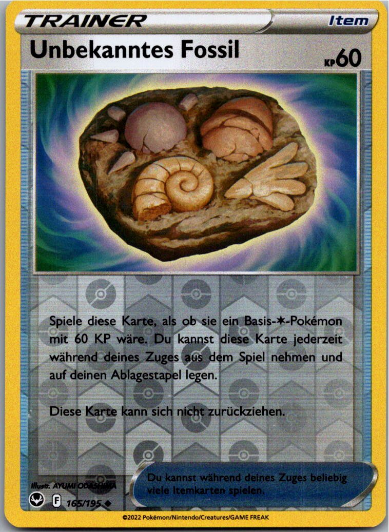 Unbekanntes Fossil 165/195 Silberne Sturmwinde – Vorderseite