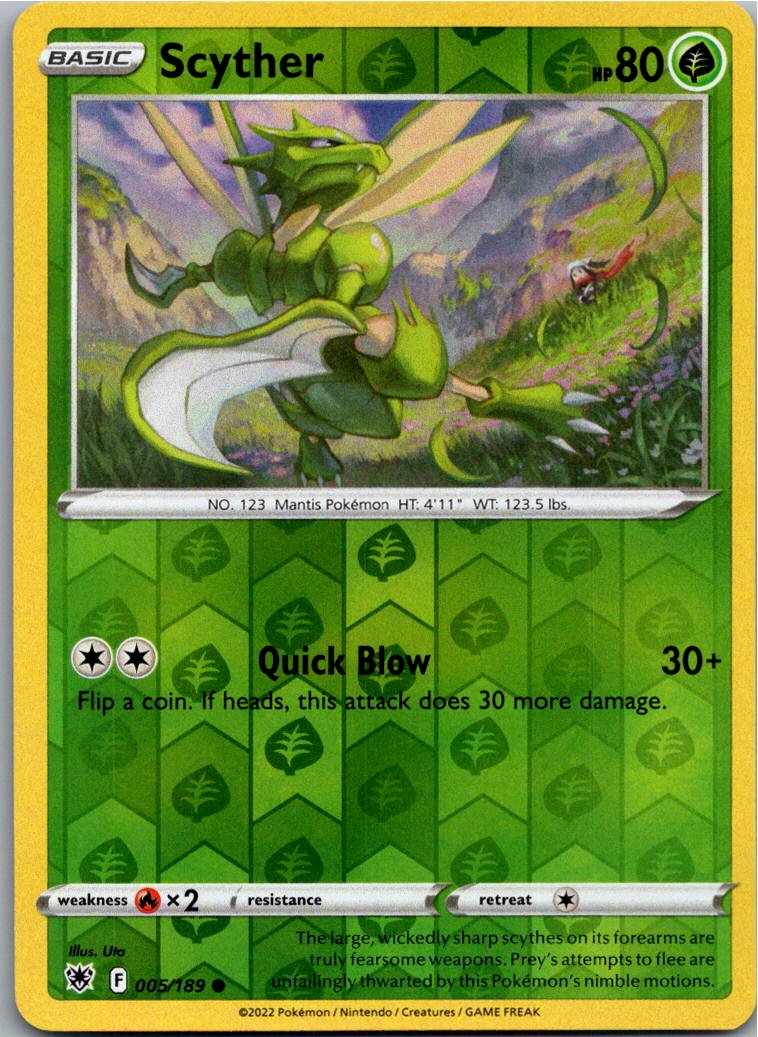 Scyther Sichlor 005/189 Astralglanz – Vorderseite