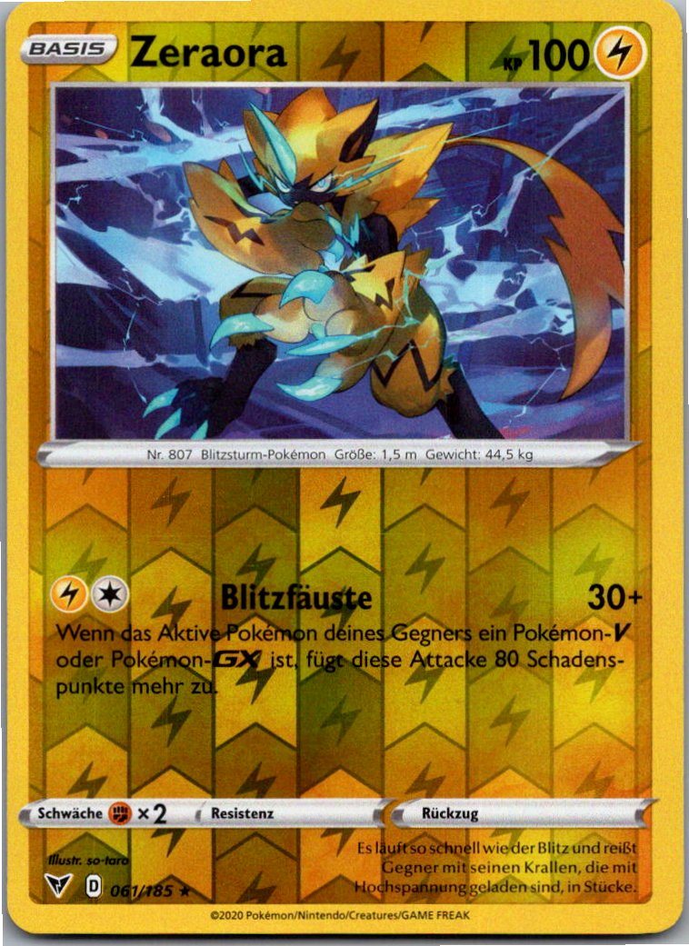 Zeraora 061/185 Farbenschock – Vorderseite