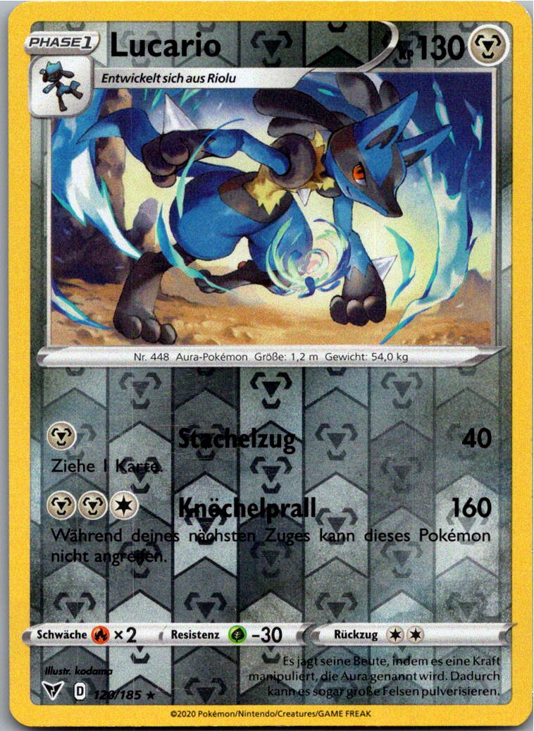 Lucario 120/185 Farbenschock – Vorderseite