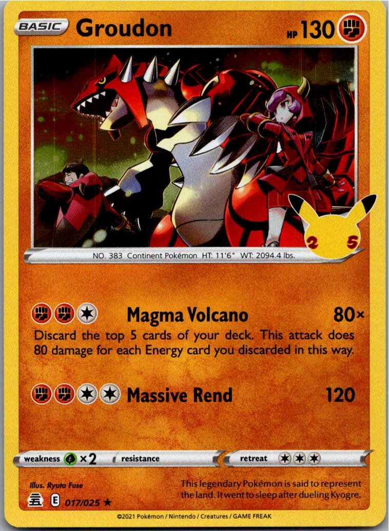 Groudon 017/025 Celebrations – Vorderseite