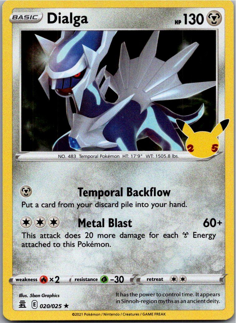 Dialga 020/025 Celebrations – Vorderseite